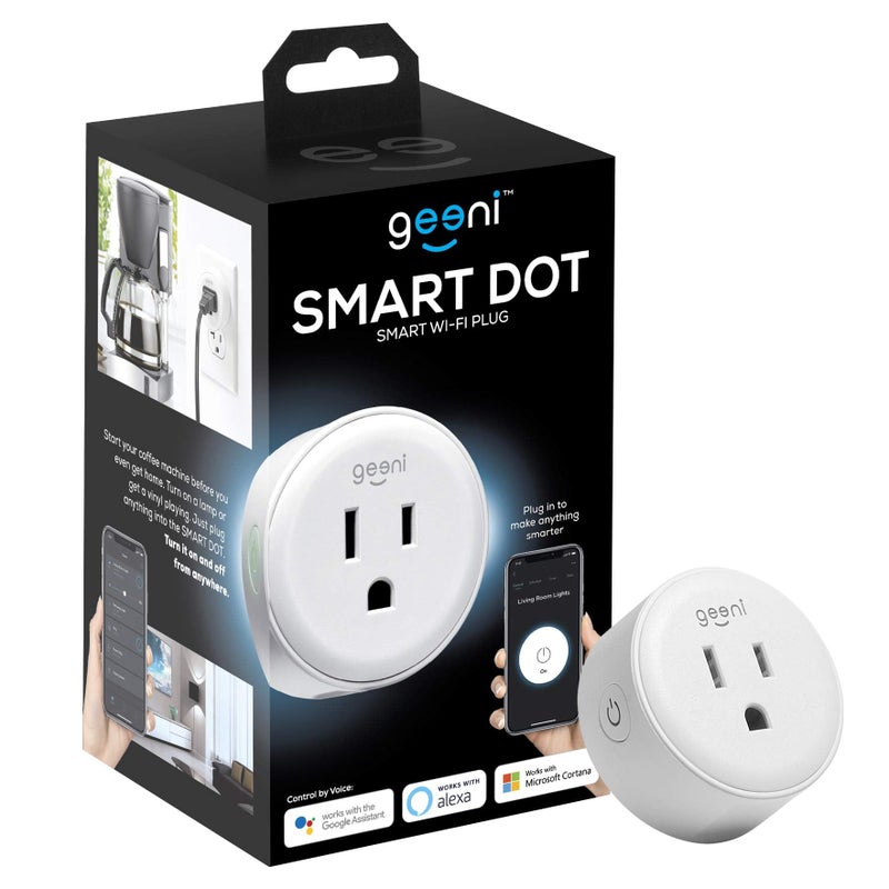 Geeni Dot Smart Plug with 2.4GHz WiFi Connectivity â€“ 1-Pack Compact, Fire-Resistant Smart Outlet Plugs with Schedule & Timer â€“ No Hub Needed, Supports Alexa & Google - Image 1